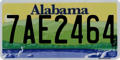 AL license plate 7AE2464
