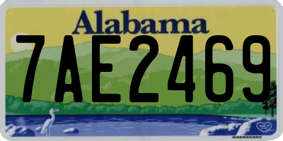 AL license plate 7AE2469