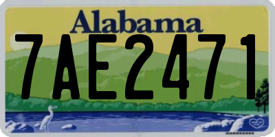 AL license plate 7AE2471