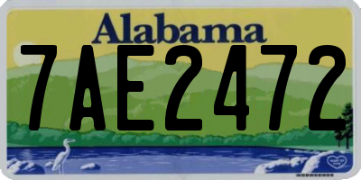 AL license plate 7AE2472