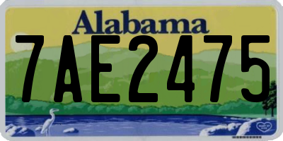 AL license plate 7AE2475