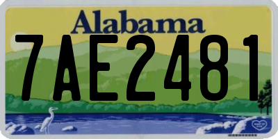AL license plate 7AE2481