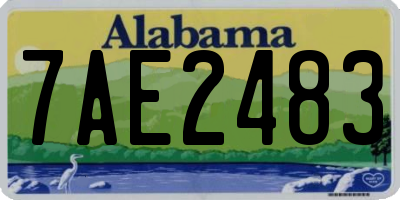 AL license plate 7AE2483