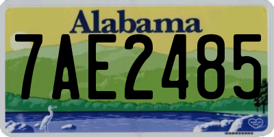 AL license plate 7AE2485