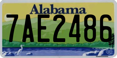 AL license plate 7AE2486