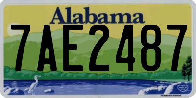 AL license plate 7AE2487