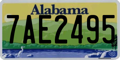 AL license plate 7AE2495