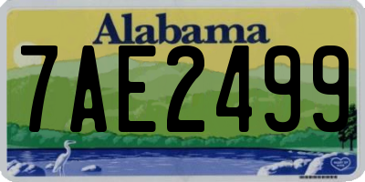 AL license plate 7AE2499
