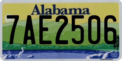 AL license plate 7AE2506