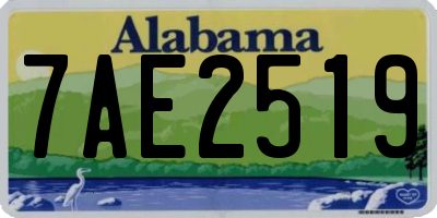 AL license plate 7AE2519