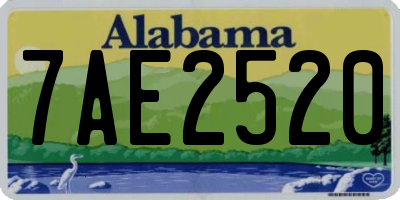AL license plate 7AE2520