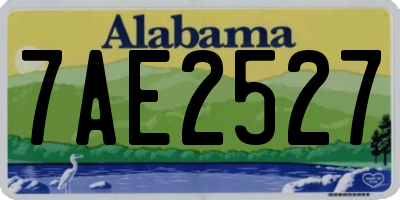 AL license plate 7AE2527