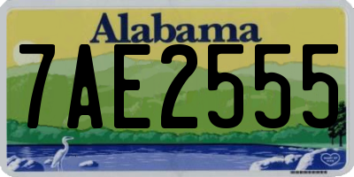 AL license plate 7AE2555