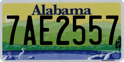 AL license plate 7AE2557