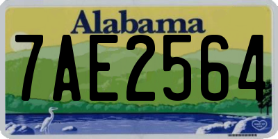 AL license plate 7AE2564