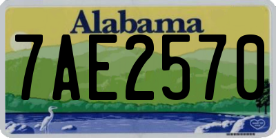 AL license plate 7AE2570