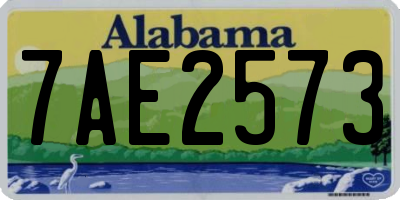 AL license plate 7AE2573