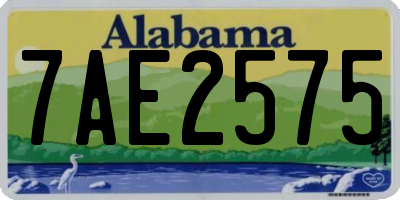 AL license plate 7AE2575