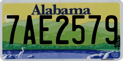 AL license plate 7AE2579