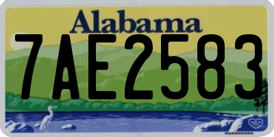 AL license plate 7AE2583
