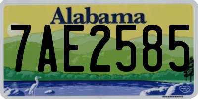 AL license plate 7AE2585