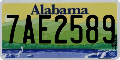 AL license plate 7AE2589