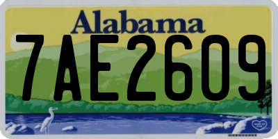 AL license plate 7AE2609