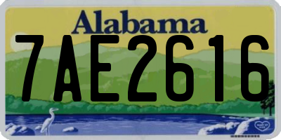 AL license plate 7AE2616