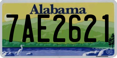 AL license plate 7AE2621