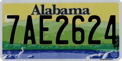 AL license plate 7AE2624
