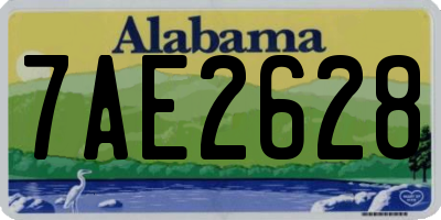 AL license plate 7AE2628