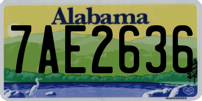 AL license plate 7AE2636