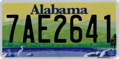 AL license plate 7AE2641