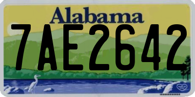 AL license plate 7AE2642