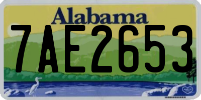 AL license plate 7AE2653