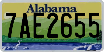 AL license plate 7AE2655