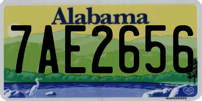 AL license plate 7AE2656
