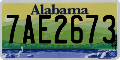 AL license plate 7AE2673
