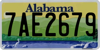 AL license plate 7AE2679