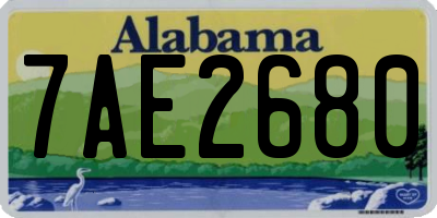 AL license plate 7AE2680