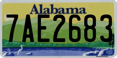AL license plate 7AE2683