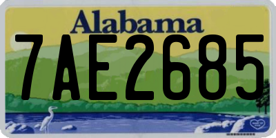 AL license plate 7AE2685