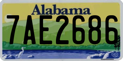 AL license plate 7AE2686