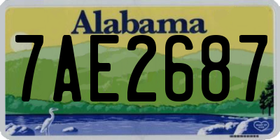 AL license plate 7AE2687