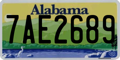 AL license plate 7AE2689