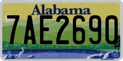 AL license plate 7AE2690