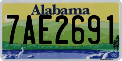 AL license plate 7AE2691