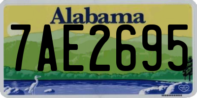AL license plate 7AE2695