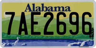 AL license plate 7AE2696