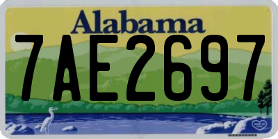 AL license plate 7AE2697